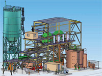 3D model of paste backfill plant