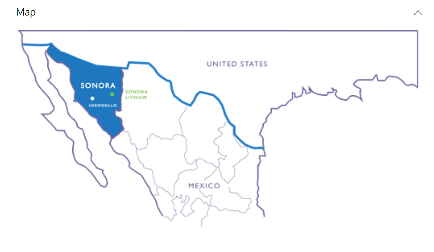 Sonora Project Location Map